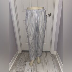 CP Shades Blue/White Striped Straight Leg Pants